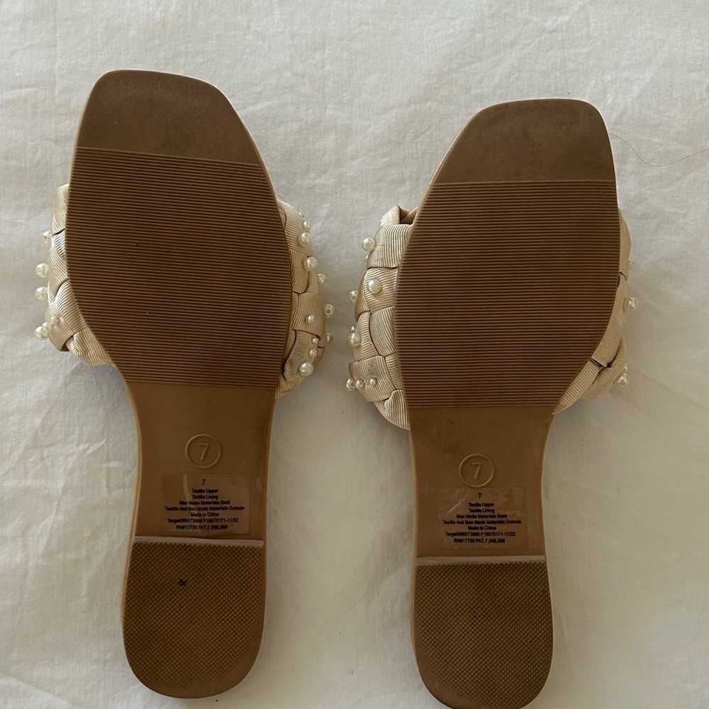 a new day Cream Pearl-Embellished Sandals - Picture 2 of 2